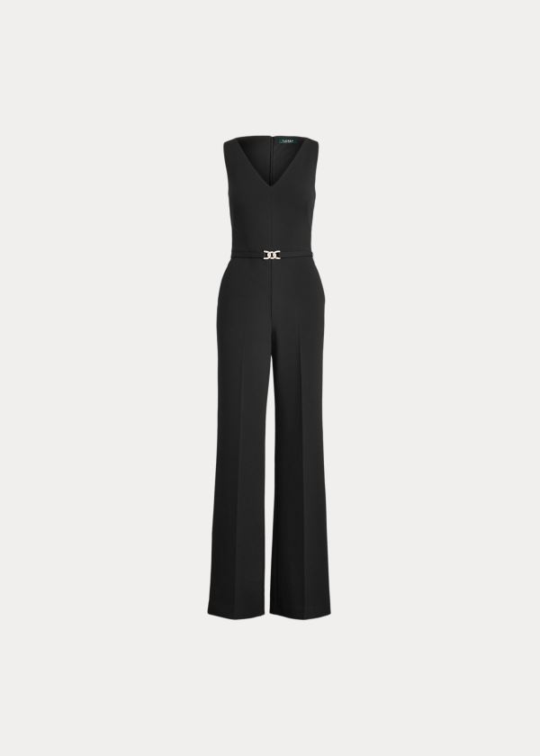 Ralph Lauren Belted Jersey Jumpsuit Dame Danmark (PBVIM0351)